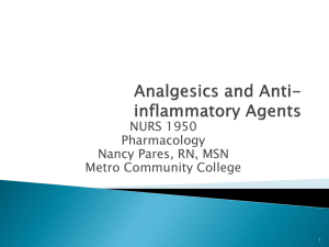 Unit 2 analgesics and anti inflammatory
