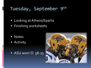 Athens and Sparta PPT