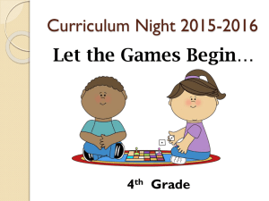 4th Grade Curriculum Night Slide Show 15-16