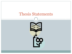 Thesis Statements