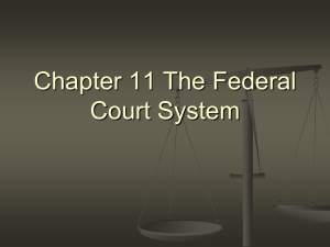 Chapter 11 The Federal Court System