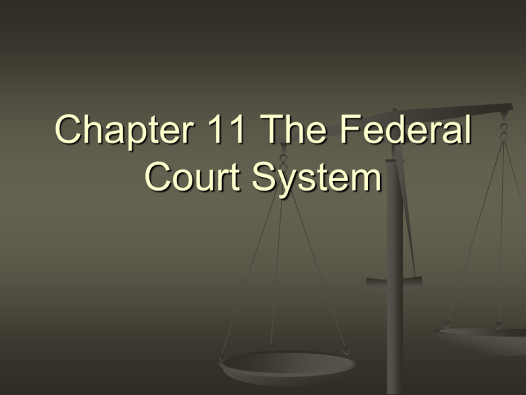 Chapter 11 The Federal Court System 