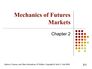 1 Mechanics of Futures Markets