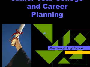 Junior Year College and Career Planning