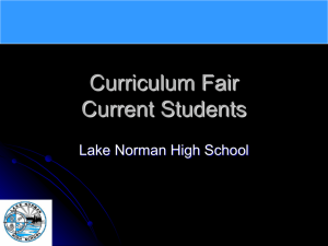 Curriculum Fair Lake Norman High School