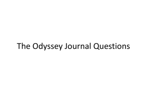 The Odyssey Journal Questions - Belle Vernon Area School District