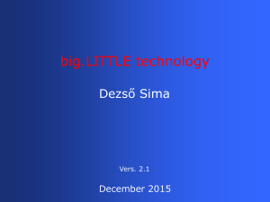 Implementation of the big-LITTLE technology No. of core clusters