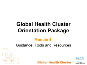 Global Health Cluster Orientation Package Module 4