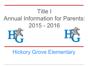 Title I Annual Parent Meeting 2015-16