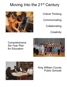 A Plan for the Future - King William County Public Schools
