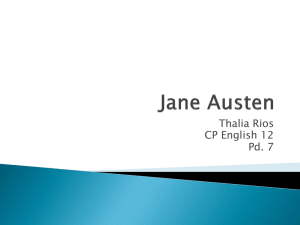 Jane Austen - RiosCPEnglishEckmanFinal