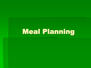 Time Management and Meal Planning