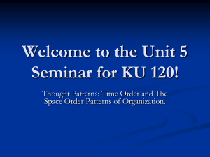 Welcome to the Unit 6 Seminar for KU 120!
