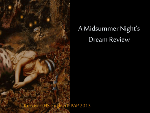 A Midsummer Night's Dream Study Questions