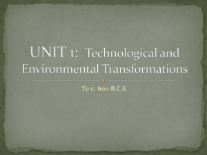 UNIT 1: Technological and Environmental