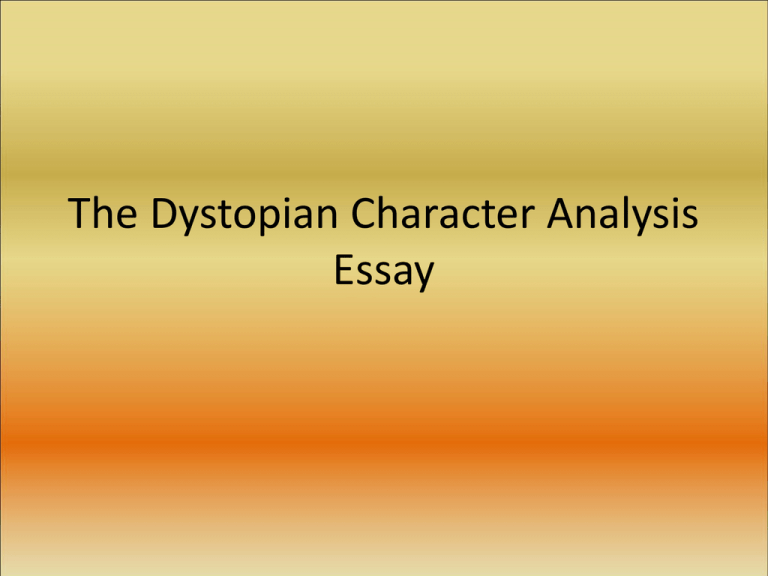 character analysis essay plan
