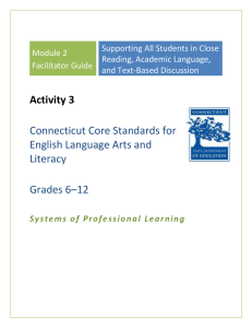 Facilitator Guide - Connecticut Core Standards