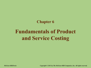 Fundamentals of Product and Service Costing