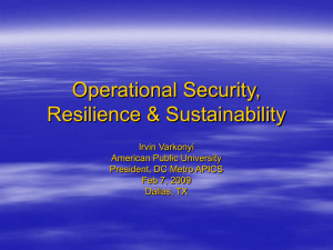 Global Supply Chain Preparedness, Resiliency, Sustainability