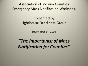 Emergency Mass Notification Workshop