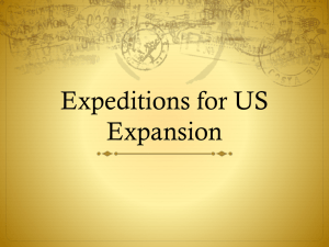 Expeditions for US Expansion