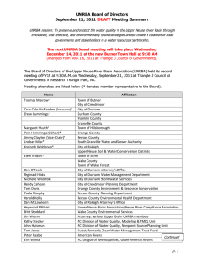 Summary - Upper Neuse River Basin Association