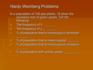 Hardy Weinberg problems