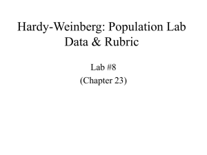 Hardy-Weinberg: Population Genetics