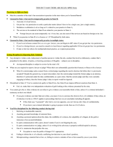 MPRE Standardized Test Outline