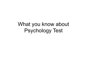 What you know about Psychology Test