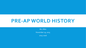 pre-AP world history