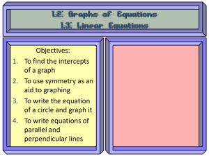 1-2 Graphs of Equations 1.2_graphs_1.3_linear