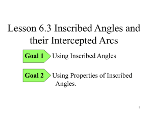 Using Inscribed Angles