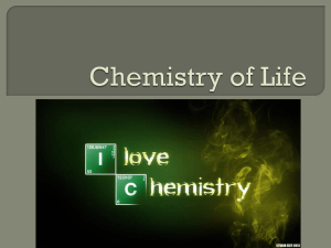 Chemistry of Life PPT