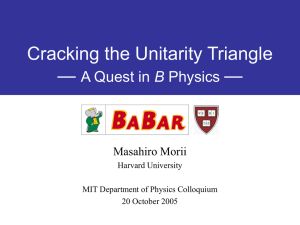 Cracking the Unitarity Triangle: A Quest in B Physics