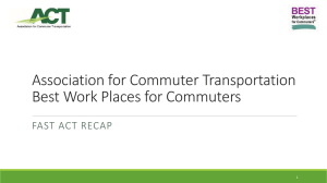 ACT FAST Act webinar slides - Association for Commuter