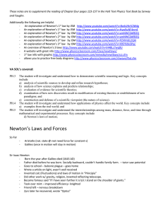 Newton's Laws and Forces