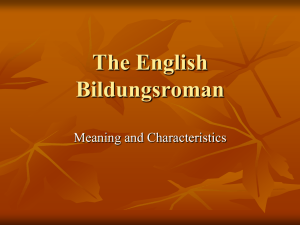 The English Bildungsroman