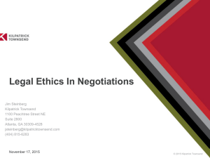 Ethics in Negotiations