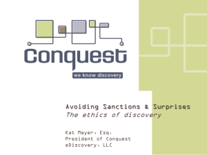 Avoiding Sanctions & Surprises: Ethics and Your E