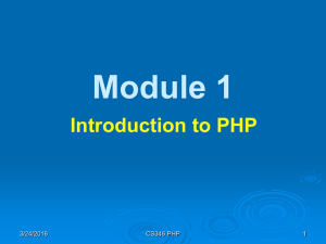 Introduction to PHP slides