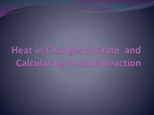Heat in Change of State