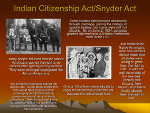 Indian Citizenship Act/Snyder Act