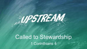 Called to Stewardship - 1 Corinthians 4