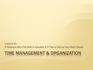 Time Management & Organization