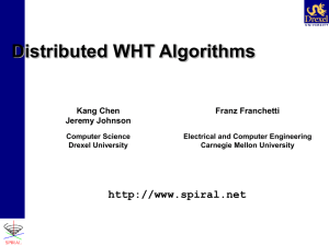 SPIRAL: Automatic Implementation of Signal Processing Algorithms