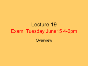 Lecture19Overview