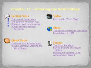 Chapter 17 Entering the World Stage Section 1