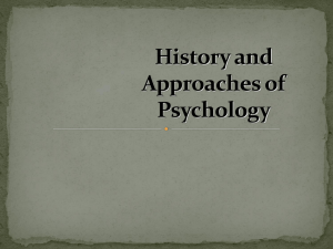 History and Approaches of Psychology
