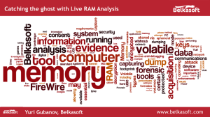 The role of Live RAM analysis